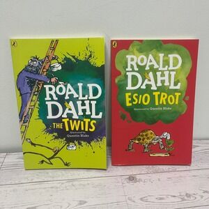 Roald Dahl The Twits and Esio Trot Puffin Paperback Book Set Quentin Blake